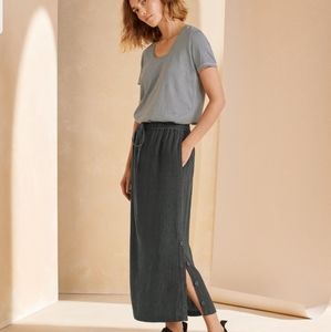Long linen-cotton Poetry skirt